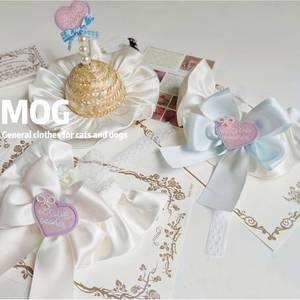 Babero con lazo de perlas para mascotas, ajustable, para gatos y perros, para fotografía - Product Image 4