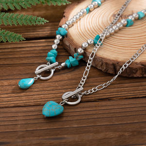 Woven <b>Necklace</b> Vintage Turquoise Fringe <b>Pendant</b> <b>Necklace</b> <b>for</b> Women Uionen 1398 - Product Image 5