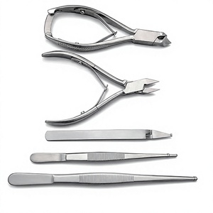 Stainless Steel <b>Professional</b> Sharp Straight Cuticle Nippers <b>Nail</b> <b>Clipper</b> Manicure Pedicure Wide Jaw Opening Double Action Finger - Product Image 2