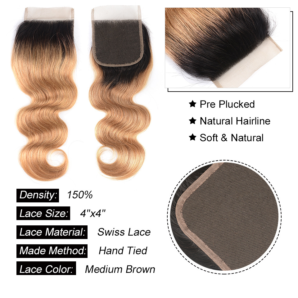 human hair with closure