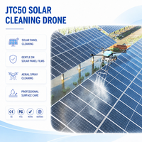 Nouveau drone de nettoyage de panneaux photovoltaïques industriels UAV avec nettoyage haute pression prêt à voler pour l'entretien des fermes solaires