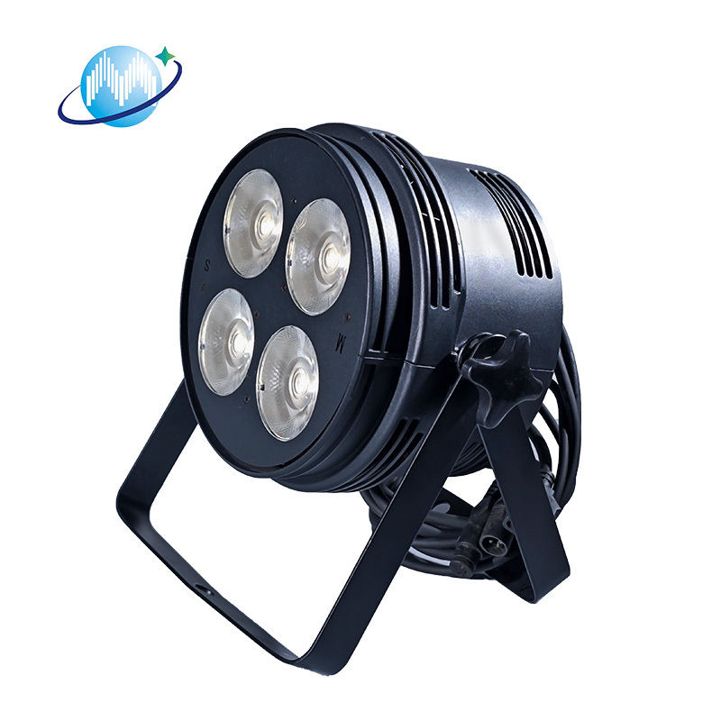 200W COB LED Par Can Light 2800K-5600K Bi-Color Warm White Sound Control Aluminum Alloy Mini Stage Light for Theater Church