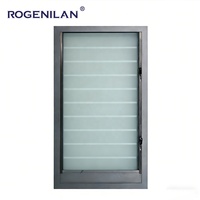 Fenêtre à persiennes en aluminium ventilée et réglable sur mesure avec moustiquaire et verre trempé – Fabrication Rogenilan