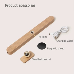 Rechargeable 3-Level Dimming LED <b>Light</b> 180 Degree Rotating Wall Lamp Portable Mirror Fill <b>Light</b> for Study <b>Make</b> <b>up</b> Bathroom - Product Image 4