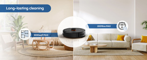 Aspiradora Robótica Bagotte Mart con Recarga Automática, Húmeda y Seca, Automática para Hogares y Hoteles, con Filtro de Agua - Product Image 2