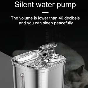 OEM 2,2L Edelstahl Intelligenter Katzenwasserbrunnen Aufladbar Automatische Zirkulation Luxuriöses Stilvolles Design LCD-Display Umweltfreundlich - Product Image 4