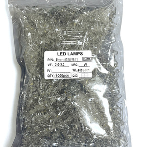 หลอดไฟ LED 5 มม. สีขาวนวล 3.0-3.2V แบบ Through-Hole ไฟกระพริบ แพ็ค 1000 ชิ้น - Product Image 1