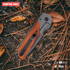 Coltello Tascabile BR DA30 di Alta Qualità per Autodifesa, Lama in Acciaio, Coltello Pieghevole <span class=keywords><strong>da</strong></span> Campeggio con Manico in Legno - Product Image 6