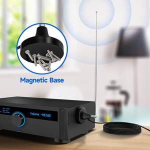 Connecteur de type F <span class=keywords><strong>Antenne</strong></span> de remplacement de radio DAB pour récepteur de radio <span class=keywords><strong>TV</strong></span> AM FM <span class=keywords><strong>TV</strong></span> télescopique à 7 sections avec <span class=keywords><strong>antenne</strong></span> à base magnétique - Product Image 6