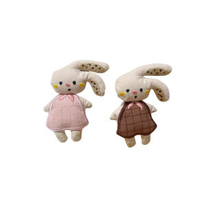 Peluche en tissu <span class=keywords><strong>de</strong></span> dessin animé, rembourrée en coton PP, thème animalier nature, petite poupée lapin à pattes extensibles, broche <span class=keywords><strong>girafe</strong></span>, petits accessoires <span class=keywords><strong>de</strong></span> jupe - Product Image 5