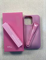 Funda de Silicona 3D con Brillo Labial para iPhone 11 12 13 14 15 16 17Pro Max, Juego de Bálsamo Labial de Goma, Funda Trasera para Teléfono con Brillo Labial