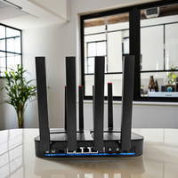 Router WiFi7 5G Kelas Enterprise OEM ODM BE19000 dan Port Optik SFP 10Gbps untuk Koneksi Ultra-Cepat Router WiFi Industri