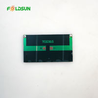 Mini panneau solaire monocristallin Foldsun PERC 70*39.5mm 0.5W 5.5V 22.7% d'efficacité, étanche à l'eau, en époxy, pour projets de bricolage, petit ventilateur
