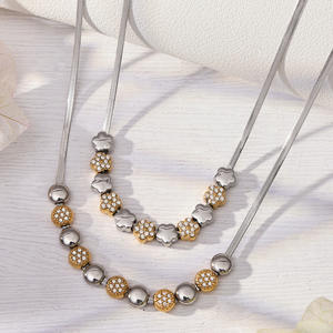 Luxury Stainless Steel Star Zircon Pendant Necklace & Two Tone Bracelet <b>Set</b> Minimalist Jewelry Jewelry <b>Sets</b> For Women - Product Image 2