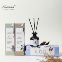 Diffuseur à Bâtonnets 120 ml, Ventes Flash, Luxe Sans Flamme, Huile Essentielle Naturelle, Parfum d'Ambiance Cristal pour Chambre et Bureau