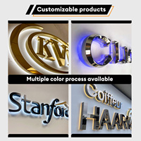 Letrero Personalizado Carrey de Acero Inoxidable, Logotipo Premium para Cadenas de Tiendas, Letrero Exterior Retroiluminado para Comercios y Tiendas de Maquillaje