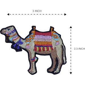 Parche Bordado de Camello DigitEMB, 11 Piezas de 3x2.3 Pulgadas, Aplique de Fieltro Termoadhesivo para Chaquetas, Bolsos, Sombreros y Ropa - Product Image 5