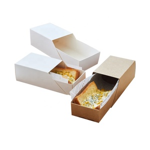 Boîte à glissière pour restauration rapide de qualité alimentaire, boîte à emporter pour toast français, boîte en papier avec manchon imprimé, plateau alimentaire en papier à emporter - Product Image 2