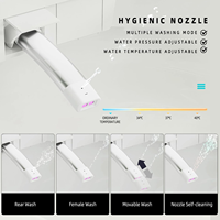 Cuvette ronde intelligente de toilette en céramique électrique automatique haut de gamme avec fonction de télécommande de drainage S-Trap Salle de bain montée au sol