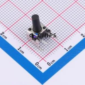 K2-1102AQ-N4CW-01 Tactile Switch Through hole Component THT Switch Single Pole Single Throw Round Button 2.5N Right Angle Insert - Product Image 1