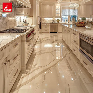 Cucina Modulare di Lusso Alland Custom American Home Design con Ante in MDF Stile Shaker, Rubinetto e Cornice Decorativa - Product Image 1