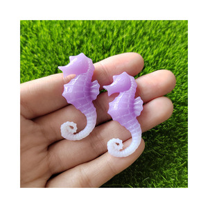 Breloques en résine hippocampe, animaux marins, cabochons à dos plat, accessoires pour pinces à cheveux, artisanat DIY - Product Image 4