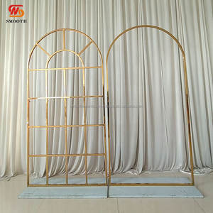 SMOOTH <b>Flower</b> Wall Backdrop Metal Elegant Frame Backdrop Wedding Stage Background - Product Image 1