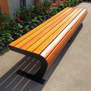 Panca personalizzata Premium con acciaio zincato <span class=keywords><strong>e</strong></span> seduta in legno massello ideale per strade commerciali parchi pubblici moderni panca all'aperto - Product Image 1