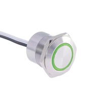 ELEWIND Sakelar Tombol Tekan LED Tahan Lama dengan Badan Super Pendek 19mm, Berperingkat IP65, Panjang Kurang dari 20mm