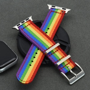 de reloj Compatible con <span class=keywords><strong>Apple</strong></span> <span class=keywords><strong>Watch</strong></span> banda de deporte de las mujeres de los hombres de Nylon de reemplazo de pulsera 6 SE - Product Image 2