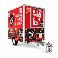 Remorque alimentaire remorquable en fibre de verre CAMP avec équipement de cuisine complet, barbecue, crème glacée, restauration rapide, hot-dogs, bar mobile, chauffage intégré