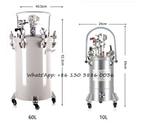 Réservoir de distribution de colle liquide en acier inoxydable 304 de 10L, 20L, 30L, 40L, 50L, 60L, avec régulateur de pression et mélangeur pour peinture automatique