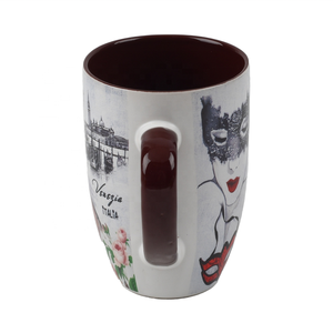 Mug en céramique Masque de carnaval vénitien, intérieur bleu, tasse à café, souvenir de <span class=keywords><strong>Venise</strong></span> - Product Image 5