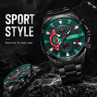 Montre à quartz pour homme en acier inoxydable, étanche, style sport et antique, cadran à motif de pièce de monnaie avec date et trois aiguilles