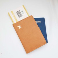Portefeuille portable en PU pour passeport et documents d'identité, en stock, logo personnalisé pris en charge, faible MOQ, vente en gros mixte, pochette de protection de voyage