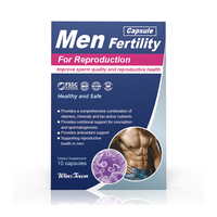 Capsules de fertilité pour hommes Herbkure, soutient la fonction reproductive masculine, soin des ovaires, racine de maca, ginseng, Wuhan Chine, emballage en boîte