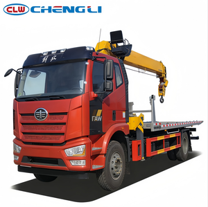 Camion de dépannage Chengli 6x2 avec grue télescopique à flèche droite à 4 sections, capacité de levage de 8 tonnes, camion de remorquage lourd - Product Image 5