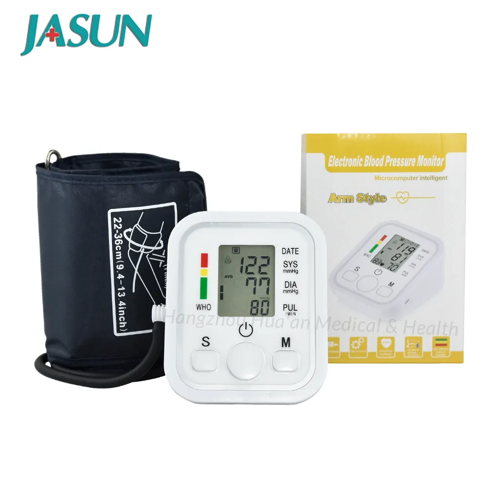 Appareils de fournitures médicales pour la maison Sphygmomanomètre électronique Brassard Bras supérieur Machine BP Moniteur numérique automatique de la pression artérielle