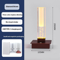 Lampe de chevet LED rechargeable par USB, tactile, à intensité variable, lumière douce et chaude pour chambre à coucher, chambre d'enfant, cadeau