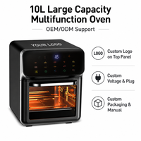 Friteuse à Air Électrique Entièrement Automatique et Intelligente, Grande Capacité de 10L, Four Multifonction Visuel et Multicouche pour la Maison