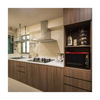 Meubles de cuisine en bois massif, ensemble complet pour toute la maison avec îlot central