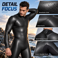 Combinaison de triathlon à manches longues pour homme avec logo personnalisé, néoprène lisse, thermique, pour la natation en eau libre, OEM ODM