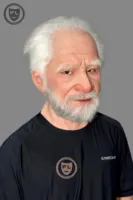 Máscara de Silicona Ultra Realista Personalizable para Personas Mayores, Disfraz de Anciano de Cabeza Completa con Cabello Blanco y Barba