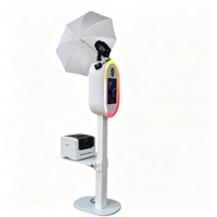 Support portable en métal réglable en hauteur pour iPad et appareil photo reflex numérique, compatible avec l'impression de porte-clés, borne libre-service pour mariages et événements