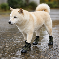 Chaussettes pour chien chaudes, imperméables, antidérapantes, à double couche, avec semelle à pois en caoutchouc, douces, respirantes, pour la marche en intérieur, soin des pattes, chaussettes personnalisées imprimées