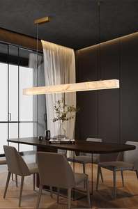 アラバスターシャンデリアゴールデン/ブラック仕上げアラバスターペンダントライトスペイン語アラバスターシェードダイニングルーム用シャンデリア - Product Image 4