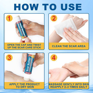 ELAIMEI 20g Stick Réparateur de Cicatrices Hydratant Intensif Crème Soin Peau Beurre Cicatrisant avec Vitamine E & Beurre de Cacao pour Visage et Corps - Product Image 5