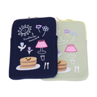 Funda para Portátil Bordada DIY, Bolsa para Computadora con Tacto de Algodón y Forro de Terciopelo, Resistente a Golpes y Arañazos para Uso Diario