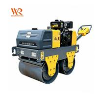 Compacteur vibrant à double tambour de haute qualité 0,53 tonne avec moteur Changfa, micro-compacteur de sol vibrant DR600 en stock