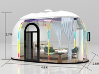Dôme de camping en forme de bulle pour hôtels, Dôme modulaire préfabriqué pour complexes hôteliers